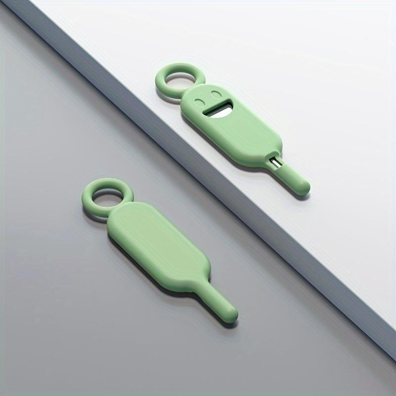 

Colorful Anti-Lost SIM Card Ejector Pin Cover - Durable Phone Accessory, Secure Memory Card Holder for Smartphones, Portable Sim Card Protector зелений