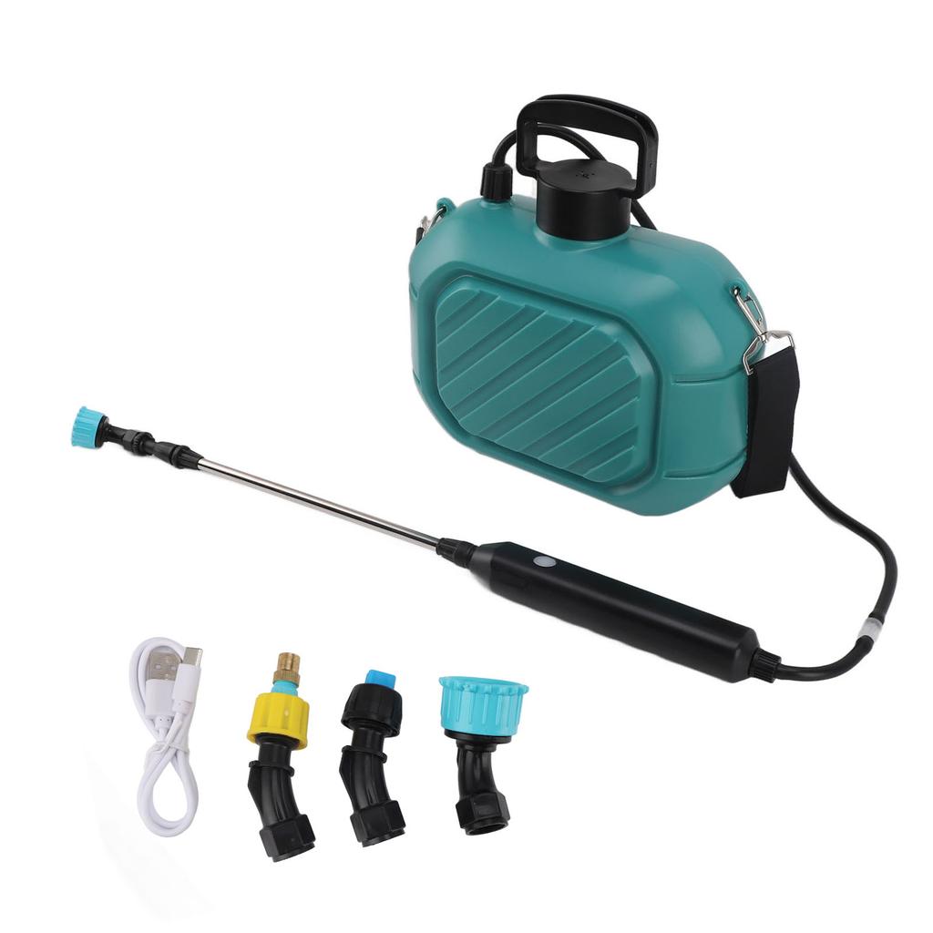 Battery Powered Sprayer 5L Rechargeable Portable Electric Garden Sprayer with Telescopic Wand and Shoulder Strap for Home Lawn