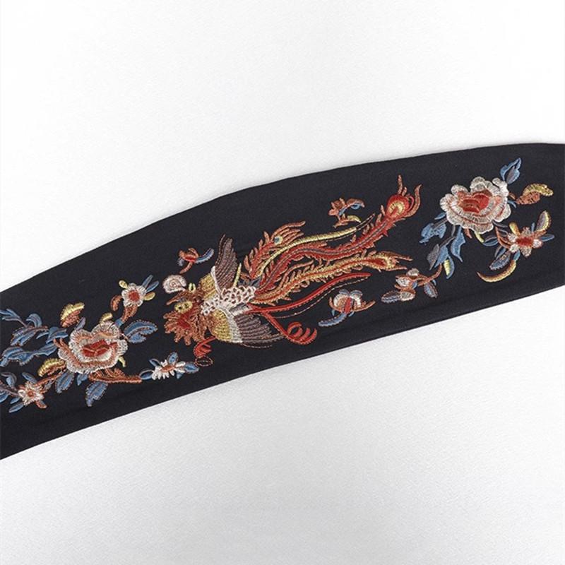 2026 Chinese Style Fashion Embroidery Wide Belt Corset Woman Vintage Bowknot Decorative Corset Girdles