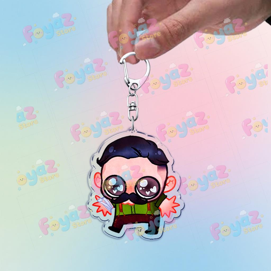 Fashion Game Dispatch Art Keychain for Accessories Funny Waterboy Sonar Prism Gaming Keyrings Key Chains Fans Gifts