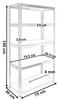 Estantería de Almacenamiento 5 Niveles 625 Kg 150 X 75 X 30 Cm