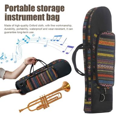 Trumpet Gig Bag High-Density Oxford Cloth Soft Case Double Zippers Adjustable Shoulder Belt Waterproof Musical