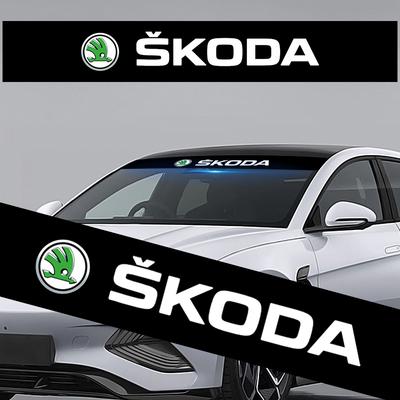 1 ks Nálepka na čelní sklo auta Módní sportovní nálepky Dekorativní nálepka Pro Škoda Octavia Enyaq Rapid Karoq Derivati Fabia Kodiaq Kamiq Superb Yeti