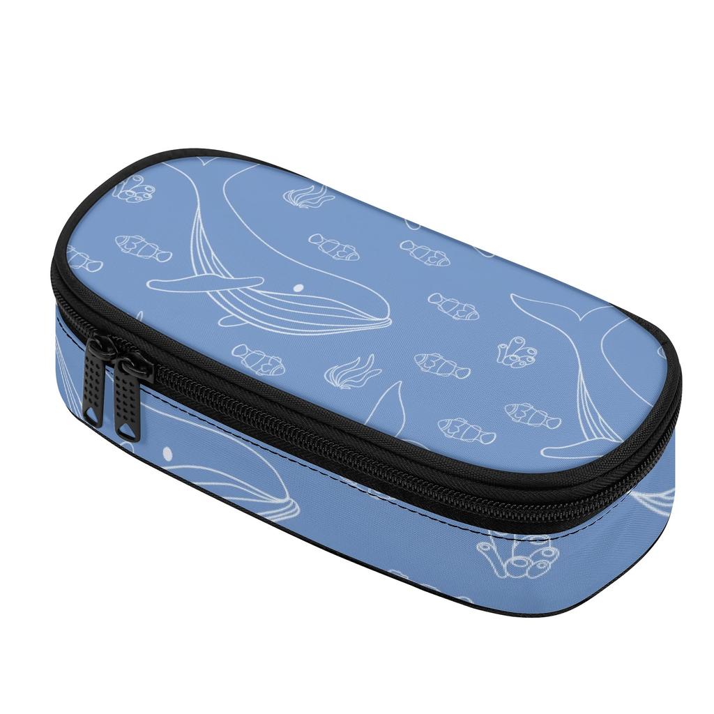 Pen Case Scratch Resistant Polyester Roomy Interior Zipper Closure with Main Compartment Mesh Pocket and Pen Slots for Boys Girls
