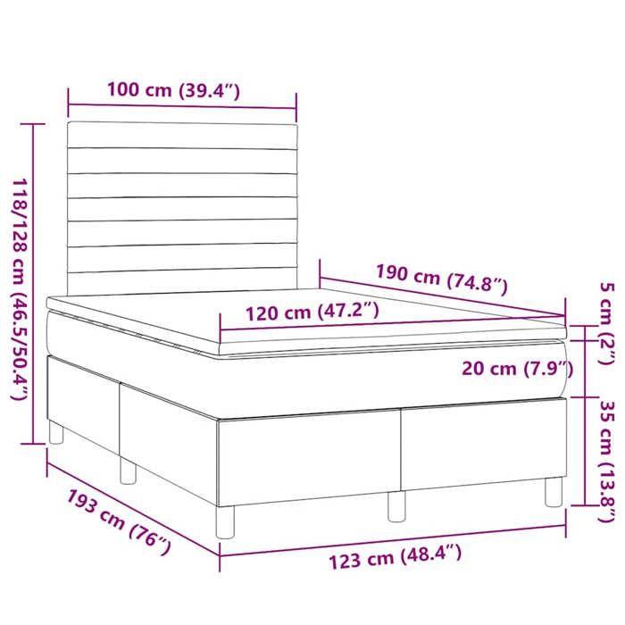 VidaXL Slat Bed Base with Mattress, Upholstered Bed, Double Bed, Adult Bedroom Interior Bed, Modern, 3269940