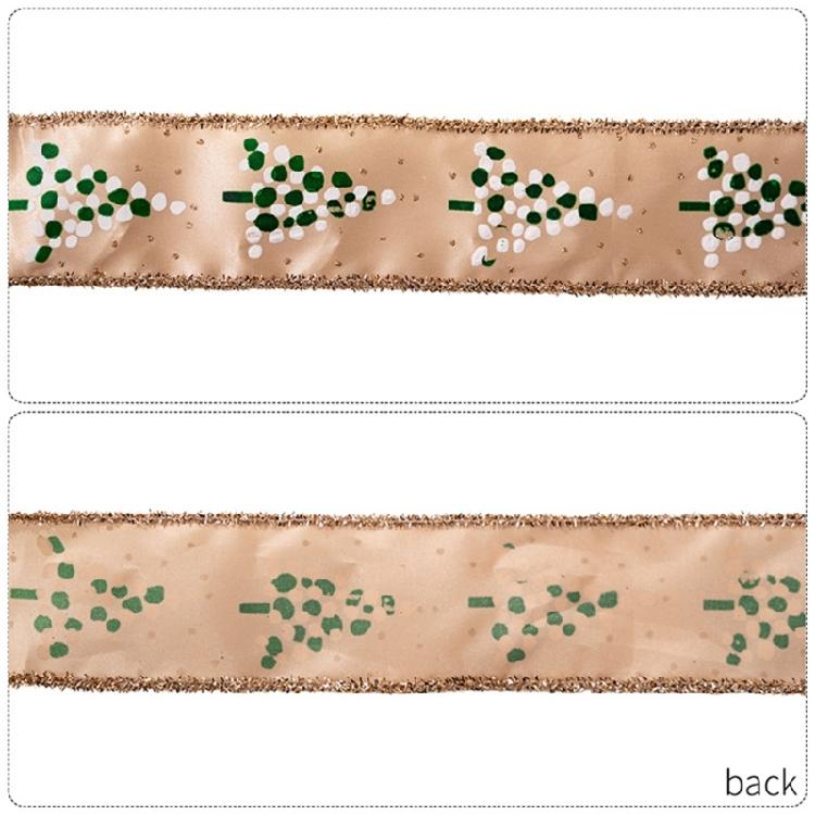 Christmas Craft Ribbon 5.46yardX5cm For Art Craft Christmas Tree Wreath Doorway Holiday Party Decoration and Packaging