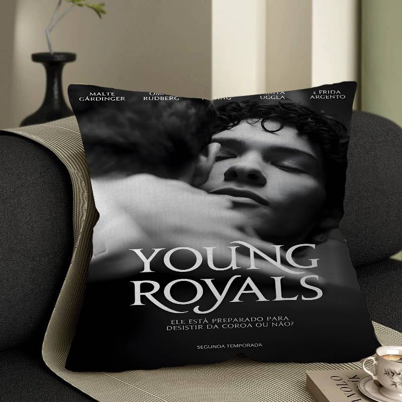 Young Royals Cushion Cover Inches Farmhouse Decor Home Throw Pillow Covers for Couch Decorations