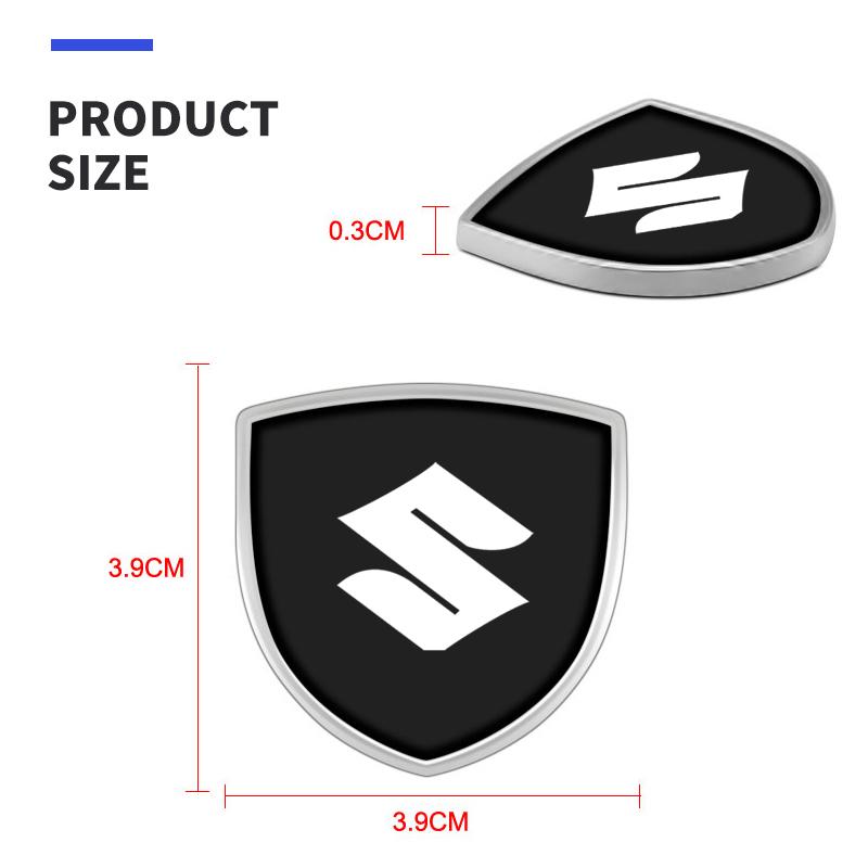 3D Metal Car Body Fender Emblem Shield Stickers Decor Auto Accessories For Suzuki Celerio