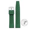 Fluorkautschukarmband, 20 mm, 22 mm, Schnellverschluss, sportlich, wasserdicht, atmungsaktiv, Löcher, FKM-Fluorkautschuk-Ersatzarmband für Männer und Frauen
