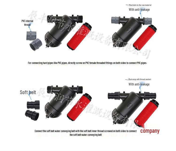 360° Rotating Sprinkler Head with 120 Mesh Filter for Greenhouse Drip Irrigation Systems