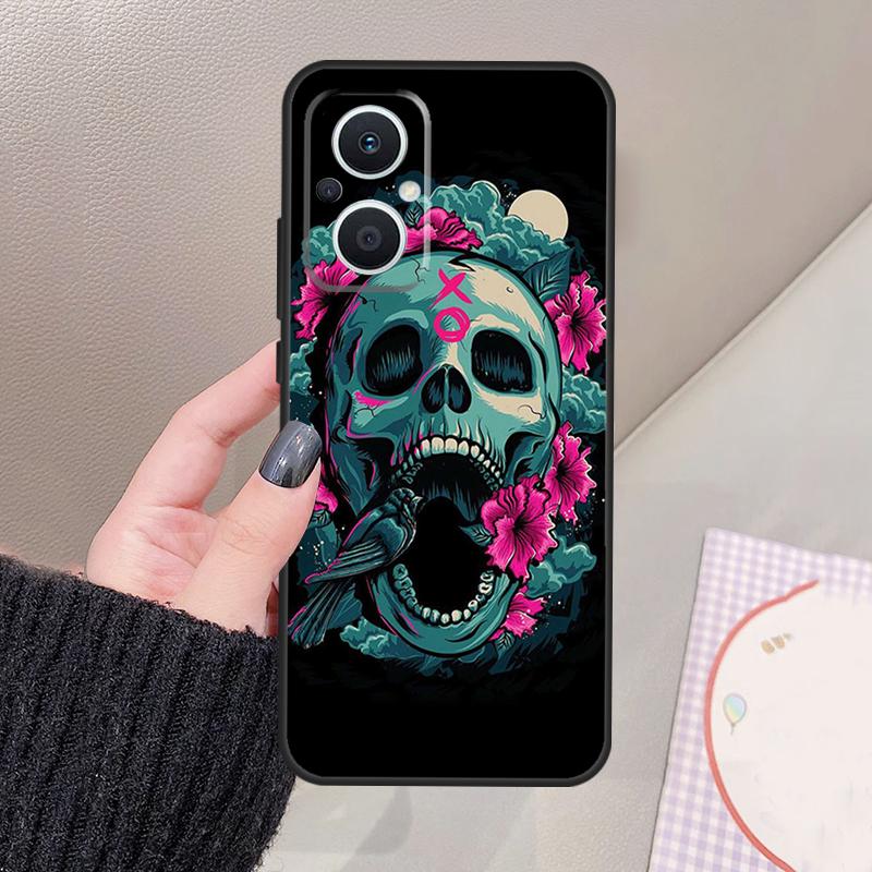 Funny Skull Funda For OPPO Reno 12 14 13 11 10 Pro 11F 12F 13F 14F 7 8 Lite OPPO Find X6 X5 X8 X9 Pro Case