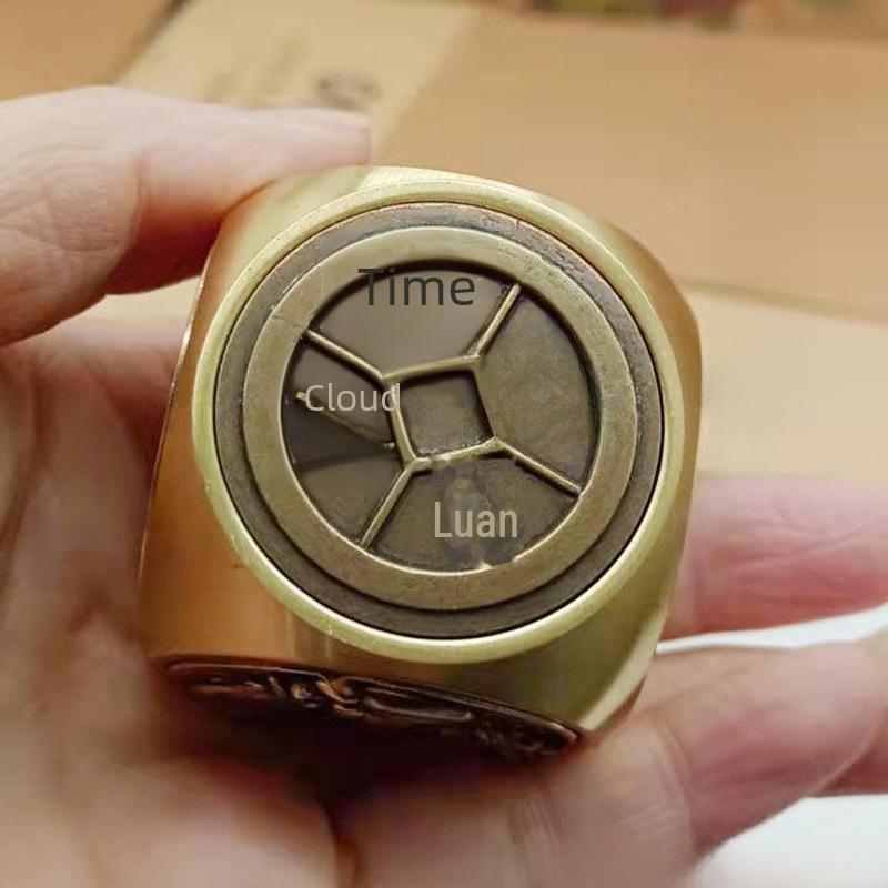 Brass Rotating Hexagonal Magic Cube: Creative Copper Craft for Wealth and Stress Relief.