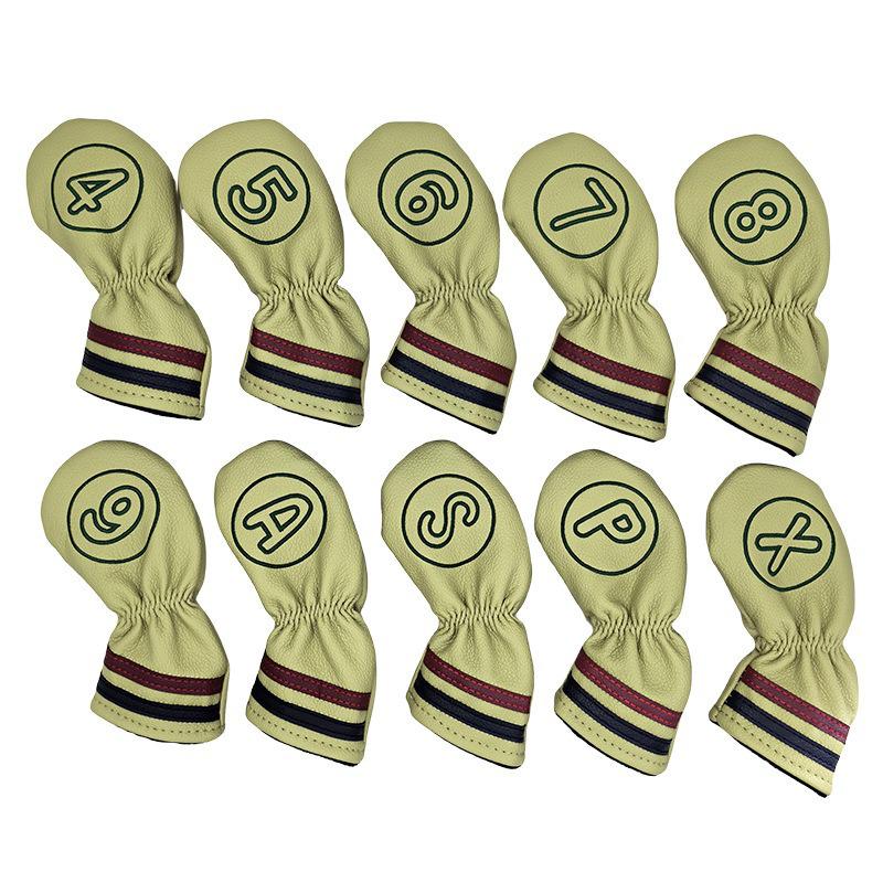 PU Leather Golf Club Protective Sleeve: Head Covers for Woods, Irons, and Putters