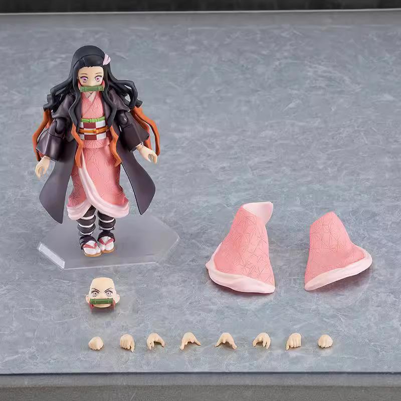 Figma Anime Action Figure Set - Zenitsu Agatsuma Kamado Tanjiro Nezuko & Kyojuro Rengoku Collectible Models with Moveable Joints