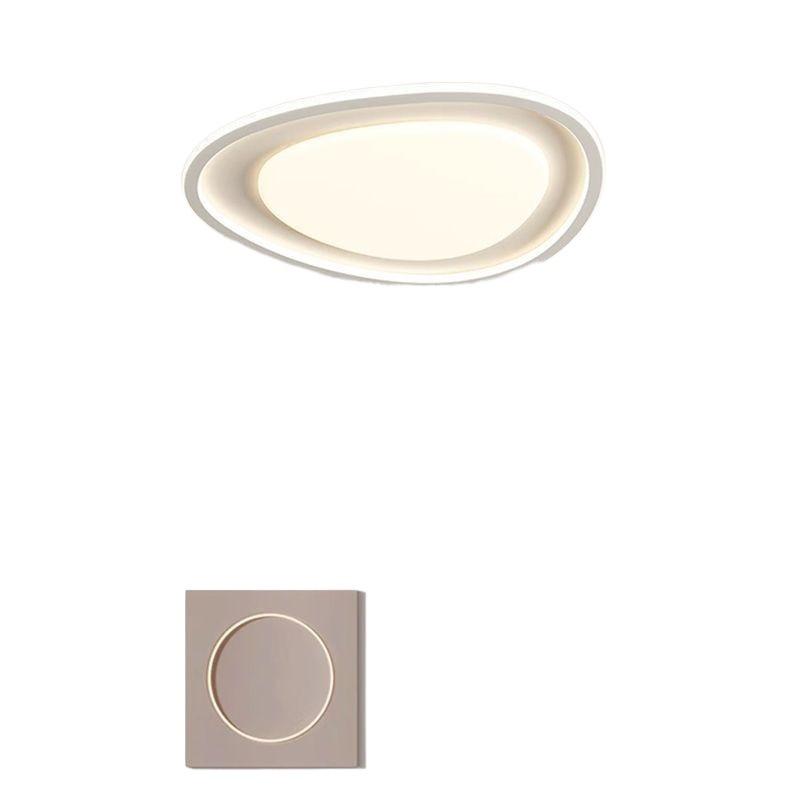 Pebble Hall Eye-Protecting Ceiling Light - Cream Style, Warm Lighting for Living Room