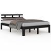 Solid Wood Bed Black 200x200 cm