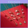 Collier Pendentif Arbre de Noël avec Design Géométrique en Alliage de Zinc pour les Fêtes