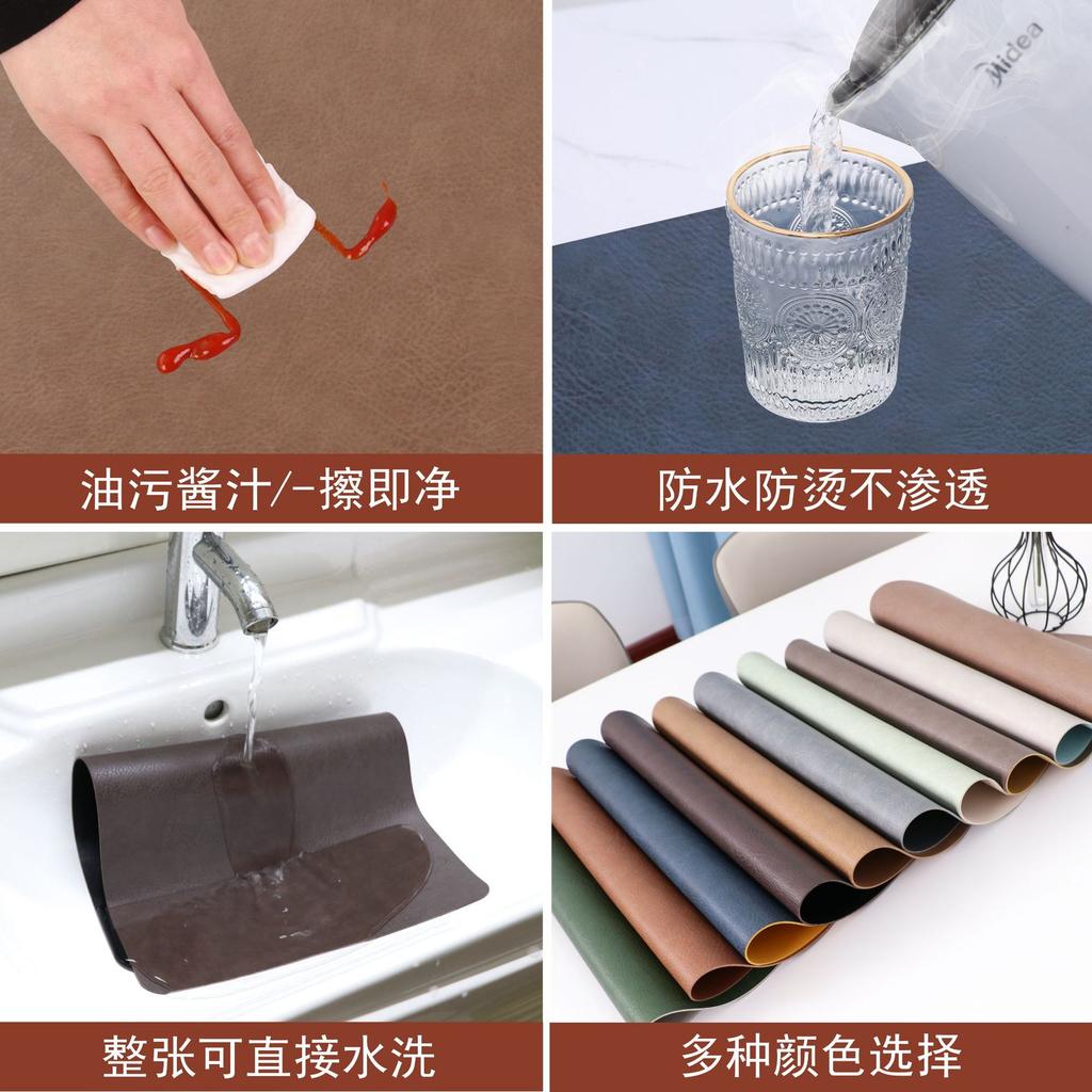 Oboustranný staromódní vzor hovězí kůže podložka pod talíř PU kůže západní jídelní podložka tepelná izolace