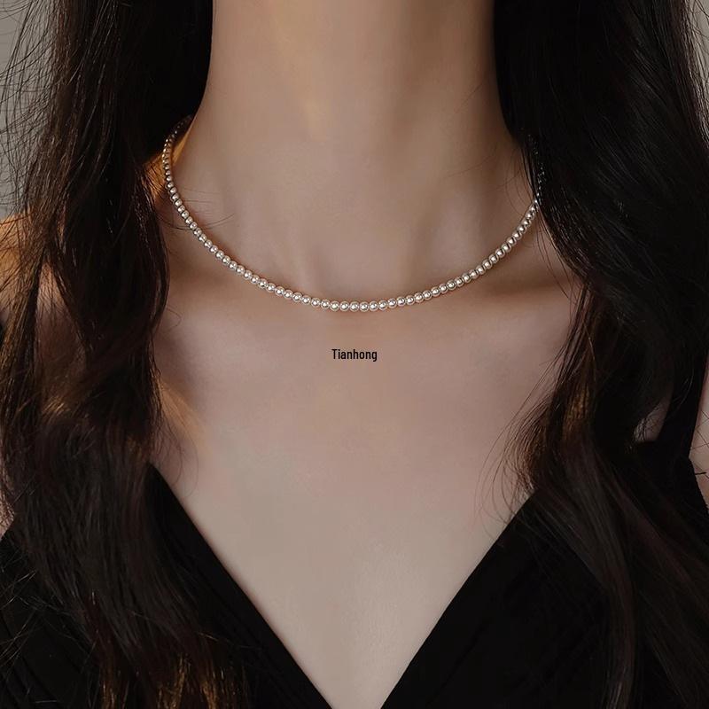 2025 Damen Luxus Reisperlen Mehrreihige Choker Halskette
