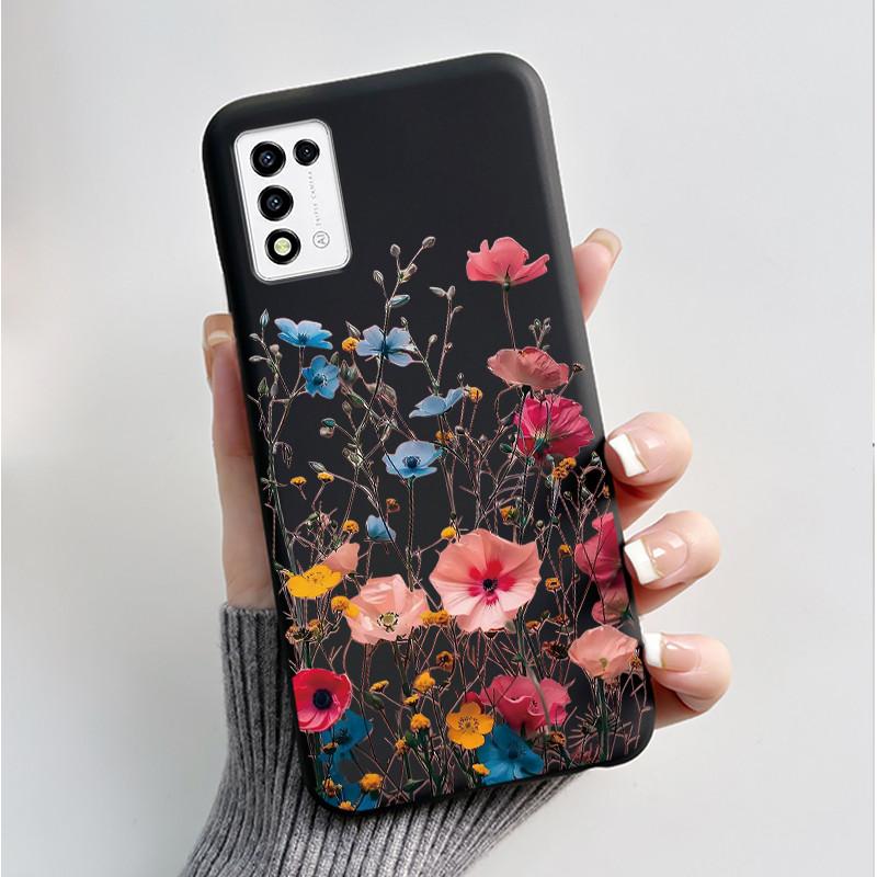 Phone Case For ZTE Libero 5G III A202ZT / Libero 5G II A103ZT Casing Fashion Butterfly Flower Black Soft TPU Case Silicone Cover