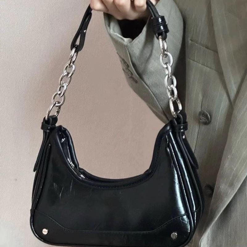 Women's Bag Niche Portable Chain Baguette Underarm Bag High-end Versatile Shoulder Messenger Bag
