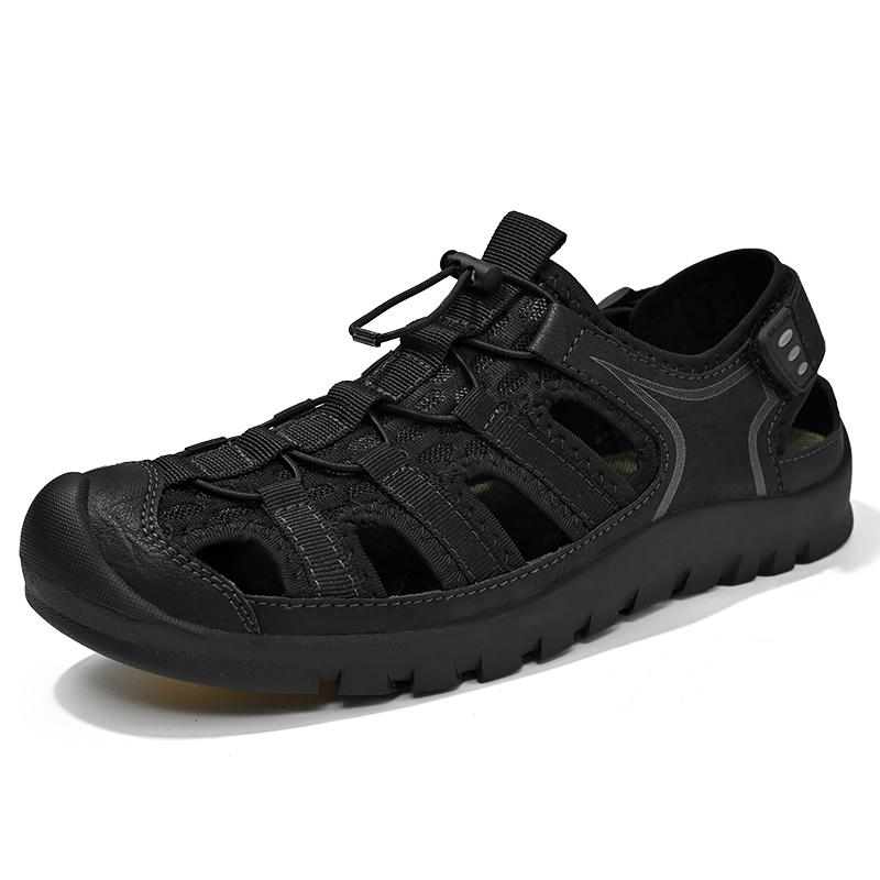 Fashion Leisure Walk Mens Casual Summer Shoes Outdoor Breathable Beach Shoes Fashion Sport Sandals All-match Hollow Out Flats Sneakers