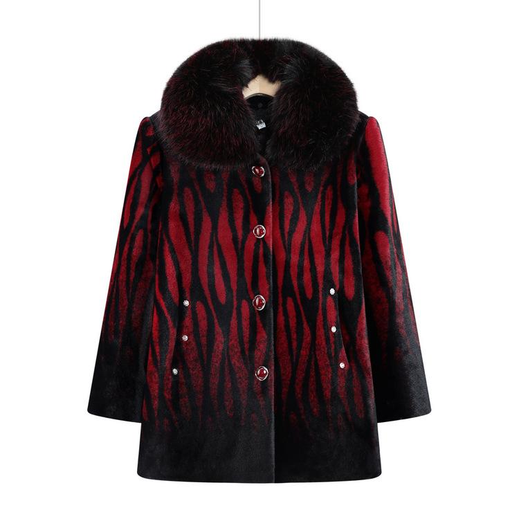 

Пожилая бабушка Осень и Зима Норковая шуба Женское платье для матери Зимнее пальто Пожилые Новый стиль Свитер Одежда 5XL