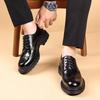 Men's Genuine Leather Formal Brogue Shoes - British, Thick-Soled, High-End Business Style, Top Layer Cowhide