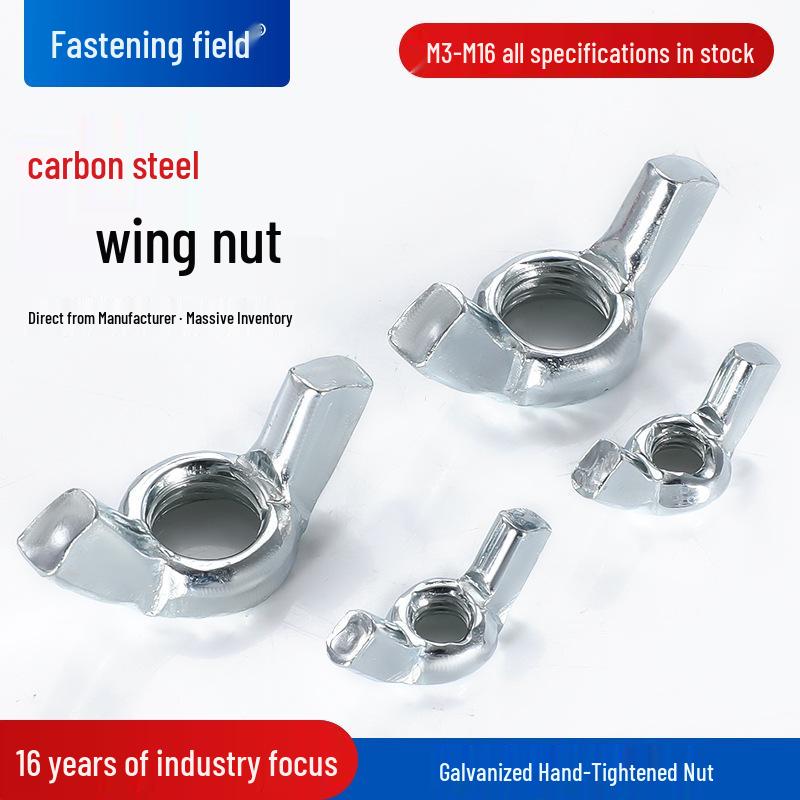 Galvanized Butterfly Hand-Tightened Disc Cap Nut Butterfly Nut M4
