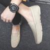 Große Größe 45 46 47 Sommer Herren Mokassins Herren Slipper Hochwertiges Echtes Leder Freizeitschuhe Slip-On Flats Herren Fahrschuhe