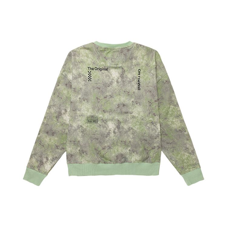 Vans Tie-Dye Loose Fit Crewneck Sweatshirt Men Tops Light-Green VN0A5H8UYAN