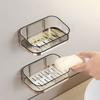 Adhesive Soap Dish For Shower Wall,Suitable For Countertop Plastic Bar Of Soap Holder And Wall-Mounted Hanging Soap Caddy Tray