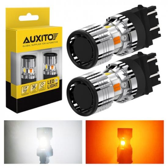 2X  LED Turn Signal Light Bulbs Switchback 3157 4157 Amber/White 4K EOA