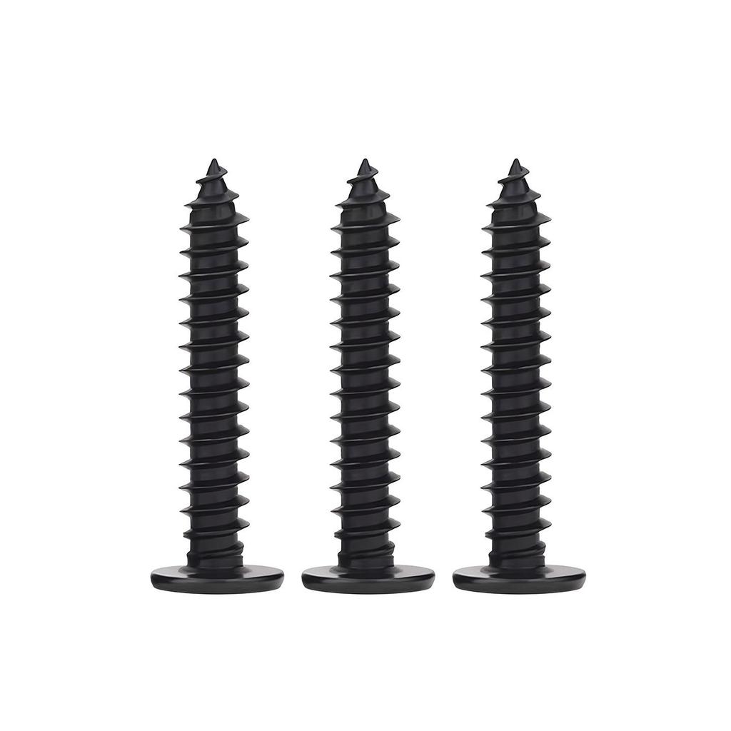 Black CA Flat Head Self-Tapping Wood Screw, 304 Stainless Steel, Cross Tip, M2-M8