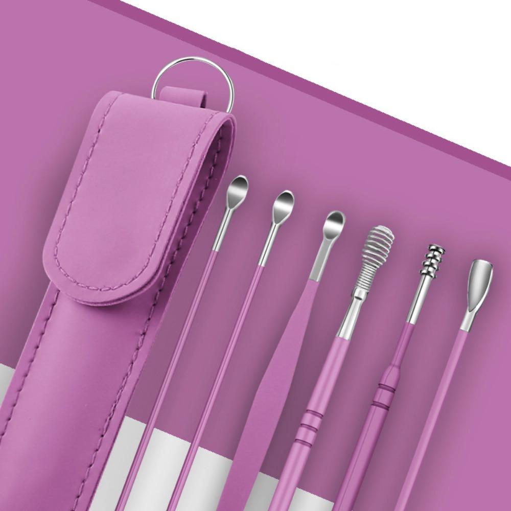 

с держателем для ключей, ухочистка-ложка, средство для удаления ушной серы, набор для чистки ушей, палочки для чистки ушей, палочки для удаления ушной серы фиолетовый