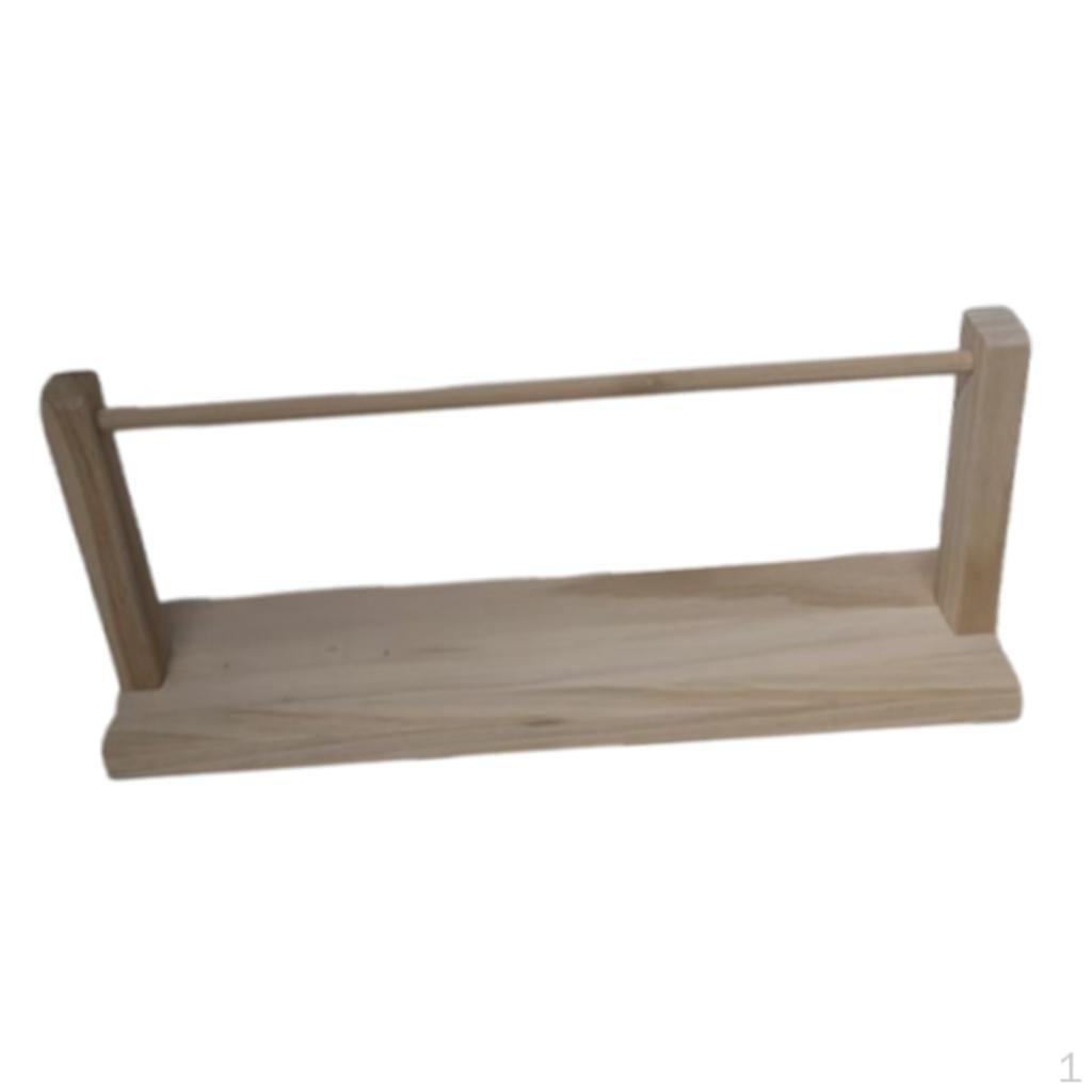 Wood Ribbon Organizer Tabletop Vintage Rotatable Stand Wire Spool Rack Accessories