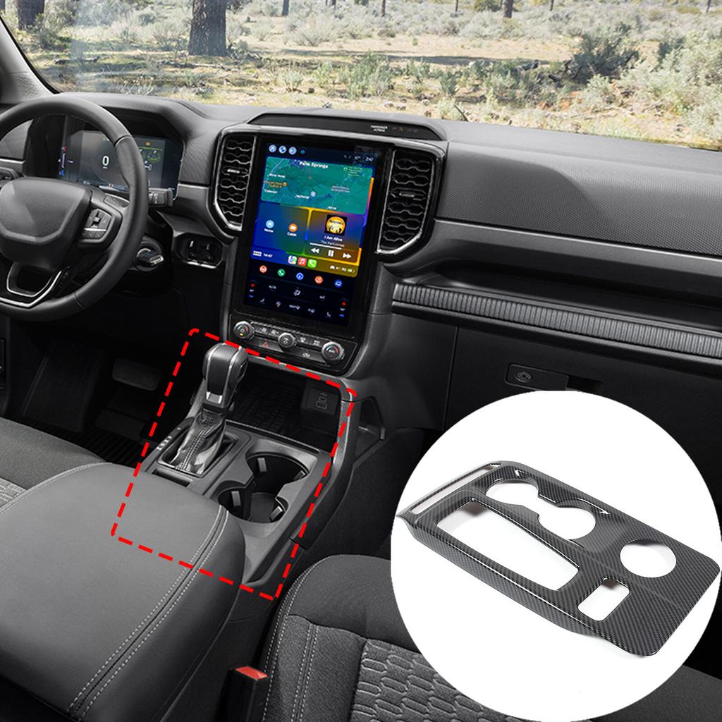 ABS Carbon Fiber Interior Gear Shift Panel Frame Cover Trim For Ford Ranger