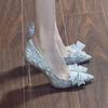 Spring 2025 Fairy Style Rhinestone Chain Mary Jane Flats - Patent Leather, Pointed Toe, Korean Soft Sole