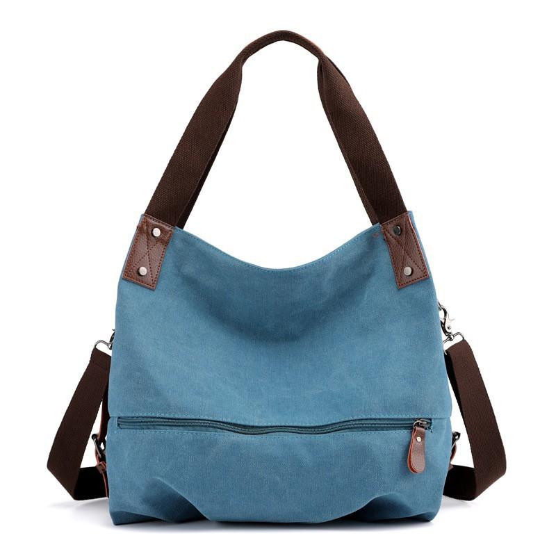 Single Shoulder Bag Women s Casual Solid Color Portable Crossbody Fashionable All-matching Canvas