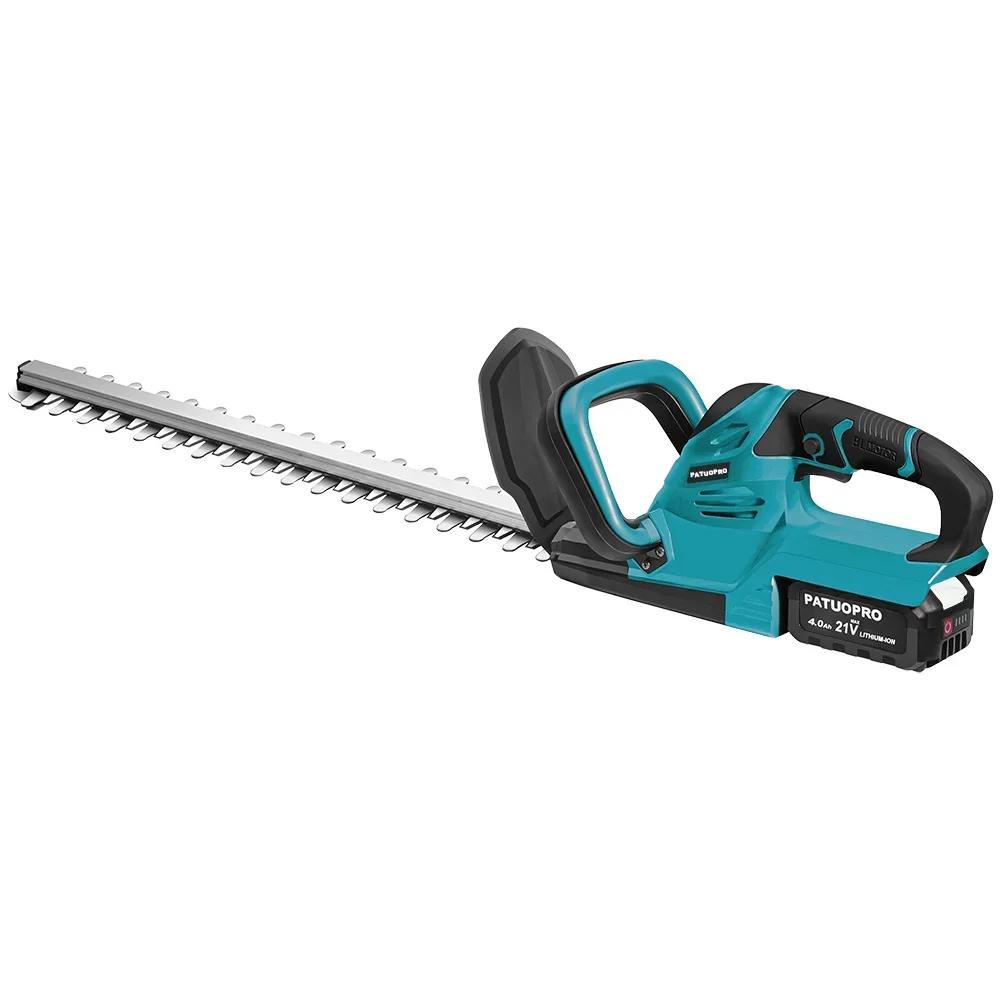 PATUOPRO 480MM Electric Hedge Trimmer Cordless Dual-blade Garden Shrub Pruning Shear Handheld Power Tool For Makita 18V Battery