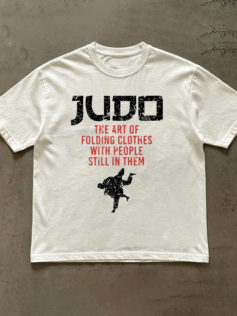 Plus Size White T-Shirt Judo Men Women Judo T-Shirt Unisex for Daily Wear 2025 Funny Christmas Novelty Men'S T-Shirt Summer Trendy Streetwear Fashion