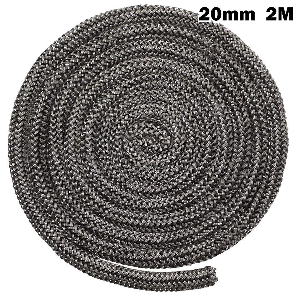 Skleněná lana těsnění dvířek kamen 1820 mm Délka 2 m pro kamna na dřevo a krbová kamna Poskytující pružnost a těsnění