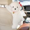 Cute Cartoon Teddy Dog Plush Hanging Tissue Box For Car Home Use