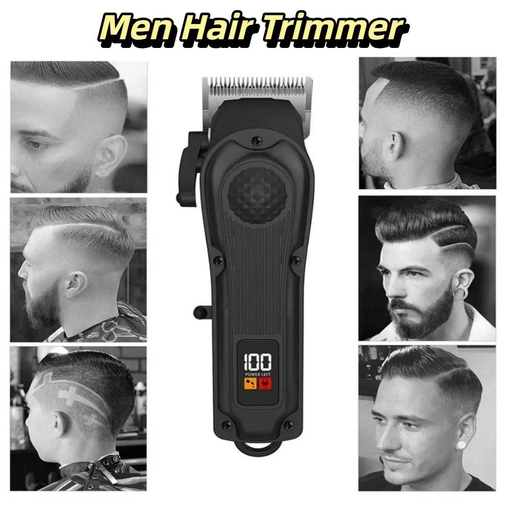 Powerful Men Hair Trimmer Fashion Hair Cutting Machine Set Rechargeable Hair Clipper  Barber