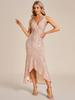 Ever-Pretty Women's Sleeveless Bodycon V-Neck Asymmetrical Hem Sequin Ankle Length Cocktail Dress
