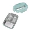 Lunch Box 3 Compartments 304 Stainless Steel Plastic Matching Spoon Chopsticks Portable Lunch