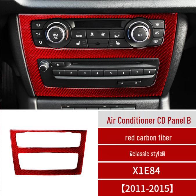 Carbon Fiber Gear Shift Panel Frame Sticker for 2011-2015 BMW X1 E84 Interior Modification