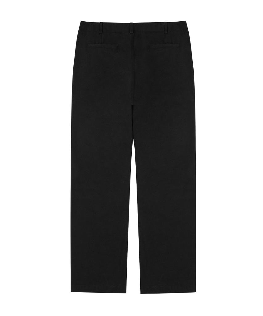 DRAW FIT Washed Officer Chino Pants [Black]