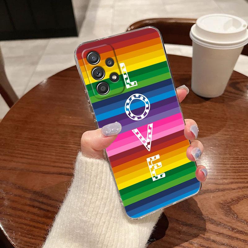 Gay Pride Flag Lesbians LGBT For Samsung Galaxy A55 Case A54 A52 A53 5G A15 A14 A13 A21S A23 A51 A34 A35 A33 A32 A72 Phone Cover