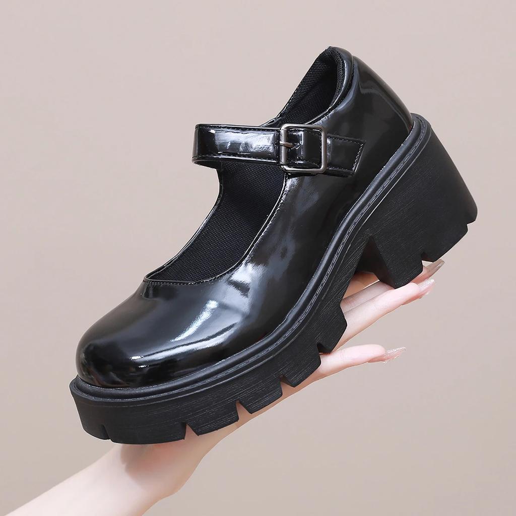 Fashion Women  Shoes Vintage Girls Platform Pumps High Heels Platform Lolita Shoes Japanese Style College Sweet Student Shoes